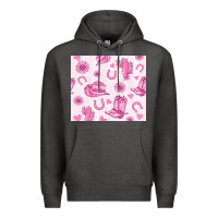 Charcoal Heather cowgirl valentine's day Premium Hoodie - MaliasSmallBusiness