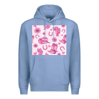 Colony Blue cowgirl valentine's day Premium Hoodie - MaliasSmallBusiness