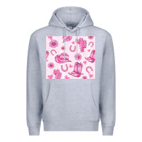 Heather Grey cowgirl valentine's day Premium Hoodie - MaliasSmallBusiness