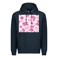 Navy cowgirl valentine's day Premium Hoodie - MaliasSmallBusiness