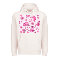 Pale Pink cowgirl valentine's day Premium Hoodie - MaliasSmallBusiness