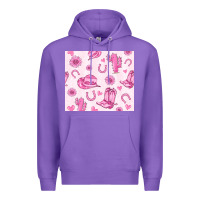 Purple cowgirl valentine's day Premium Hoodie - MaliasSmallBusiness