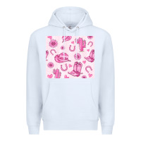 White cowgirl valentine's day Premium Hoodie - MaliasSmallBusiness