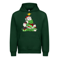 Forest Green Christmas cat tree Urban Hoodie - MaliasSmallBusiness