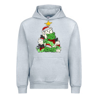 Heather Grey Christmas cat tree Urban Hoodie - MaliasSmallBusiness