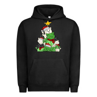 Pigment Black Christmas cat tree Urban Hoodie - MaliasSmallBusiness