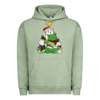 Pigment Oil Green Christmas cat tree Urban Hoodie - MaliasSmallBusiness