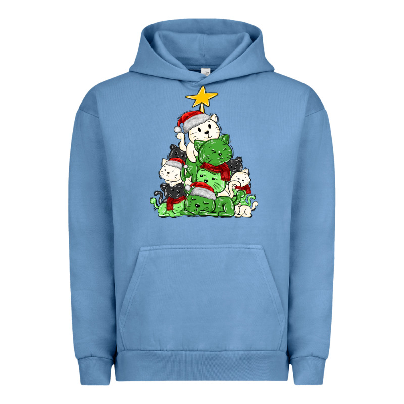 Christmas Cat Tree Urban Hoodie by MaliasSmallBusiness | Teevron
