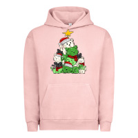 Pigment Salmon Christmas cat tree Urban Hoodie - MaliasSmallBusiness
