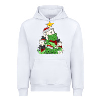 White Christmas cat tree Urban Hoodie - MaliasSmallBusiness