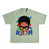 Oil Green autism afro man Urban Heavy Tee - texasbilliewilder