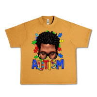 Autism Afro Man Urban Heavy Tee | Teevron