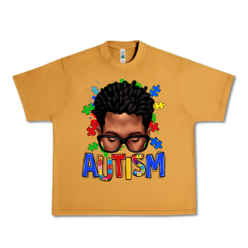 Autism Afro Man Urban Heavy Tee by texasbilliewilder | Teevron