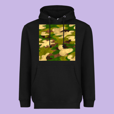 Camouflage Seamless Pattern Heavyweight Hoodie Designed By Bundleandbundleshop