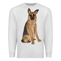 Oatmeal Heather german shepherd Premium Sweatshirt - JahusDesignShop
