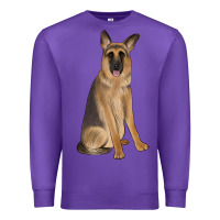 Purple german shepherd Premium Sweatshirt - JahusDesignShop