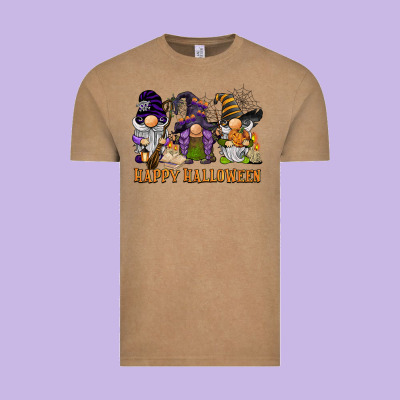Happy Halloween  Gnomies Vintage Tee Designed By Barkaloodesign