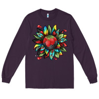 Plum berry sunflower Long Sleeve Tee - texasbilliewilder