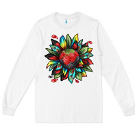 White berry sunflower Long Sleeve Tee - texasbilliewilder