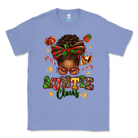 Colony Blue Auntie Claus Afro Messy Bun Classic Tee - texasbilliewilder