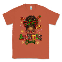 Copper Auntie Claus Afro Messy Bun Classic Tee - texasbilliewilder
