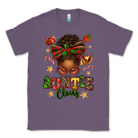 Lavender Auntie Claus Afro Messy Bun Classic Tee - texasbilliewilder