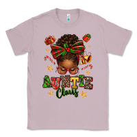 Lilac Auntie Claus Afro Messy Bun Classic Tee - texasbilliewilder