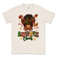 Natural Auntie Claus Afro Messy Bun Classic Tee - texasbilliewilder