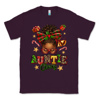 Plum Auntie Claus Afro Messy Bun Classic Tee - texasbilliewilder