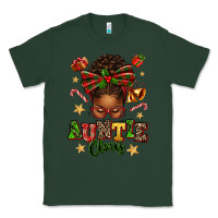 Sports Green Auntie Claus Afro Messy Bun Classic Tee - texasbilliewilder