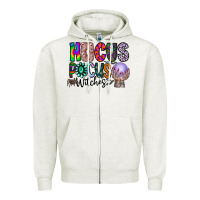 Oatmeal Heather hocus pocus witches Zipper Hoodie - CowhideDigitalArt