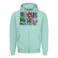 Seafoam hocus pocus witches Zipper Hoodie - CowhideDigitalArt