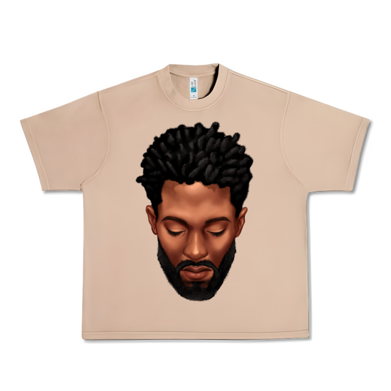 Bearded Black Man Portrait Urban Heavy Tee by texasbilliewilder | Teevron