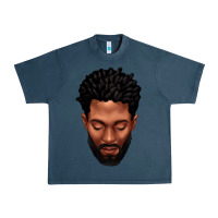 Midnight Navy bearded black man portrait Urban Heavy Tee - texasbilliewilder