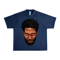Navy bearded black man portrait Urban Heavy Tee - texasbilliewilder
