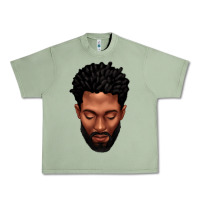 Oil Green bearded black man portrait Urban Heavy Tee - texasbilliewilder