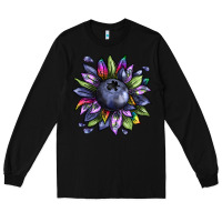 Black blueberry sunflower Long Sleeve Tee - texasbilliewilder