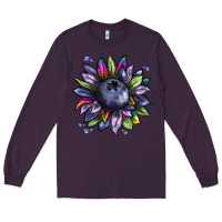 Plum blueberry sunflower Long Sleeve Tee - texasbilliewilder