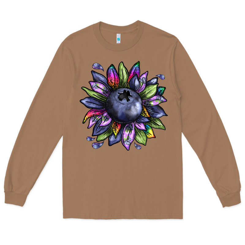 Blueberry Sunflower Long Sleeve Tee by texasbilliewilder | Teevron