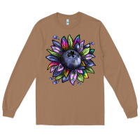 Toasted Coconut blueberry sunflower Long Sleeve Tee - texasbilliewilder