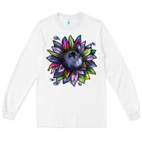 White blueberry sunflower Long Sleeve Tee - texasbilliewilder