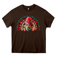 Chocolate Brown festive gnome with gifts Heavy Core Tee - CowhideDigitalArt
