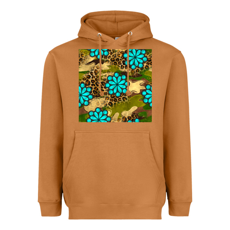 Camouflage Leopard Gemstone Seamless Pattern Heavyweight Hoodie by BundleAndBundleShop | Teevron