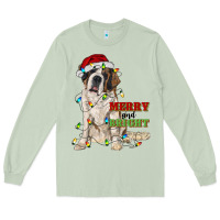 Matcha merry and bright saint bernard Long Sleeve Tee - RanaPortraitStore