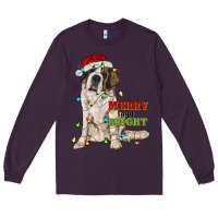 Plum merry and bright saint bernard Long Sleeve Tee - RanaPortraitStore