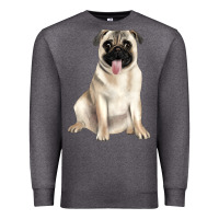 Charcoal Heather pug Premium Sweatshirt - JahusDesignShop