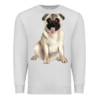 Dove Grey pug Premium Sweatshirt - JahusDesignShop