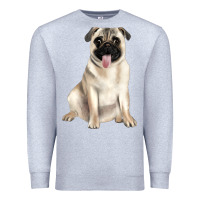 Heather Grey pug Premium Sweatshirt - JahusDesignShop