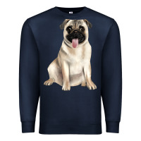 Navy pug Premium Sweatshirt - JahusDesignShop
