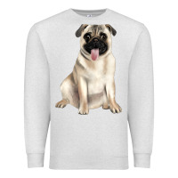 Oatmeal Heather pug Premium Sweatshirt - JahusDesignShop